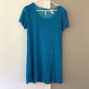 Short Turquoise Lace Dress